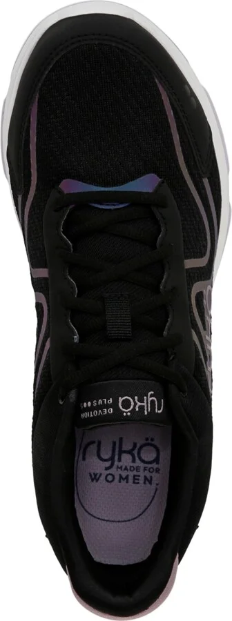 Ryka Women's Devotion Plus 5 Walking Sneakers - Black Mesh/Faux Leather - Image 4