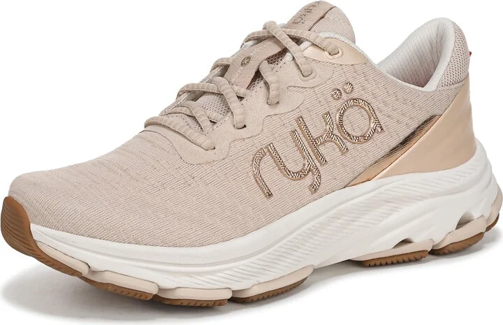 Ryka Womens Devotion X Max RS Walking Shoes Beige Metallic Mesh Fabric 9 W