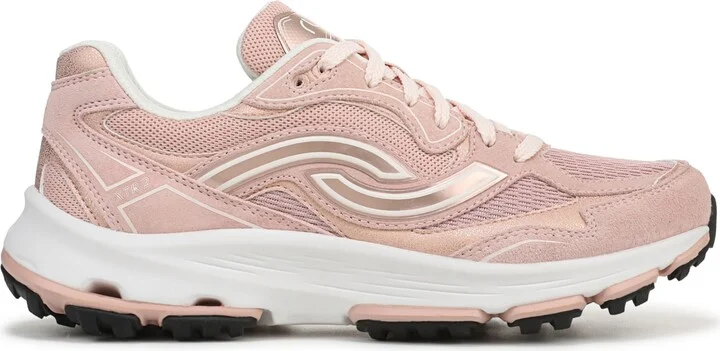 Ryka Women's Devotion X Tr 2 Trail Walking Sneakers - Dusty Peach Suede/Mesh - Image 2