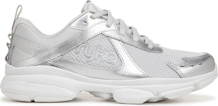 Ryka Women's Devotion Xt 3 Lace Up Training Sneakers - Oyster Grey Leather/Mesh - Image 2