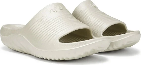 Ryka Womens Echo Recovery Slide Sandals Silver 9 M - Image 2