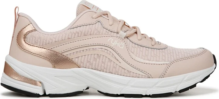 Ryka Women's Imagine Walking Lace Up Sneakers - Beige Gold Mesh/Leather - Image 6