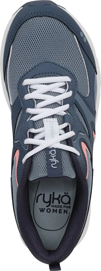 Ryka Women's Invoke 2 Lace Up Walking Sneakers - Vintage Blue Leather/Mesh - Image 4