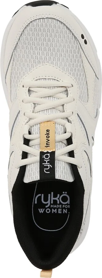 Ryka Women's Invoke Lace Up Walking Sneakers - Gardenia White Mesh/Leather - Image 4