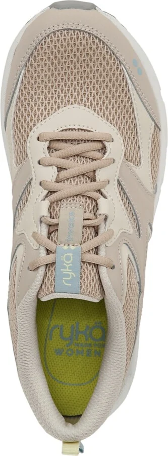 Ryka Women's Invoke Lace Up Walking Sneakers - Gardenia White Mesh/Leather - Image 8