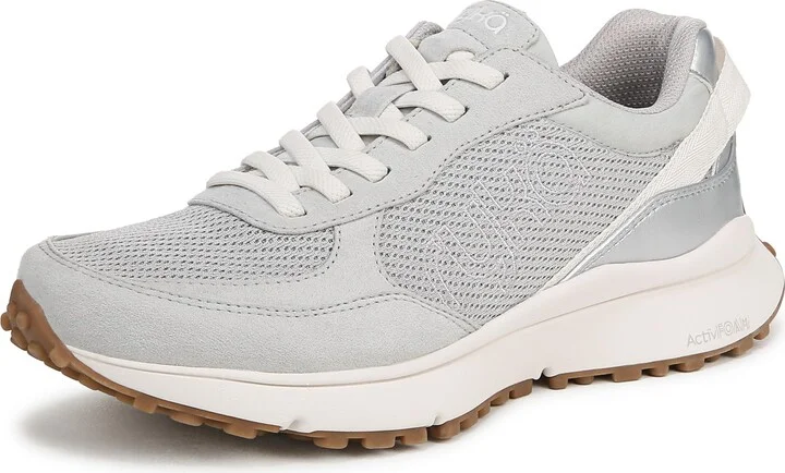 Ryka Womens Jog On Lace Up Sneaker Silver 7 M