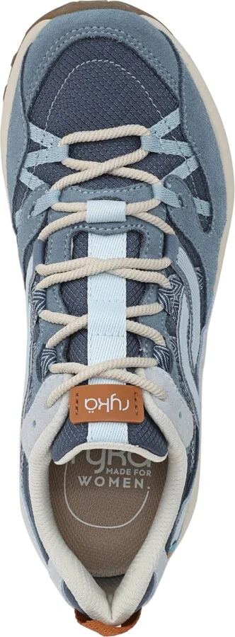 Ryka Women's Karma Trail Walking Sneakers - Dust Blue Suede/Mesh - Image 4
