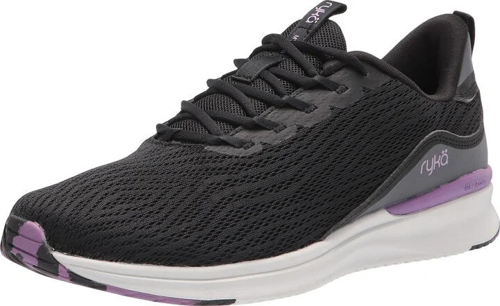 Ryka Women's Myriad Walking Shoe Black/Purple 6 W