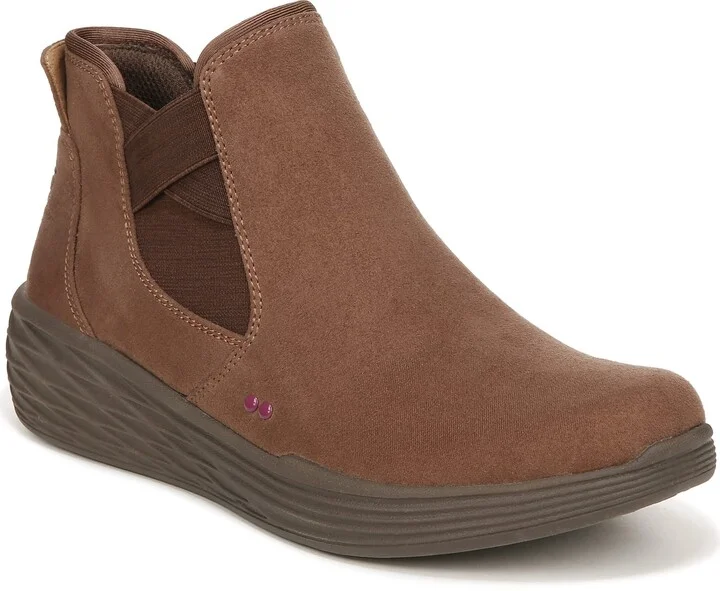 Ryka Womens Noelle Chelsea Ankle Booties Western Brown 6.5 M