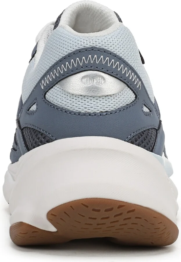 Ryka Women's Rezorb Max Classic Lace Up Walking Sneakers - Flintstone Blue Leather/Mesh - Image 3
