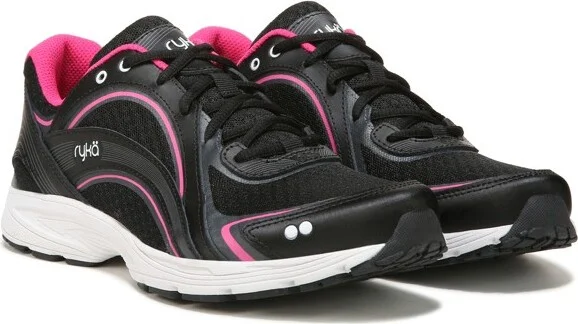 Ryka Women's Sky Walk Walking Shoes Black Blush Leather 6.5 M - Image 5