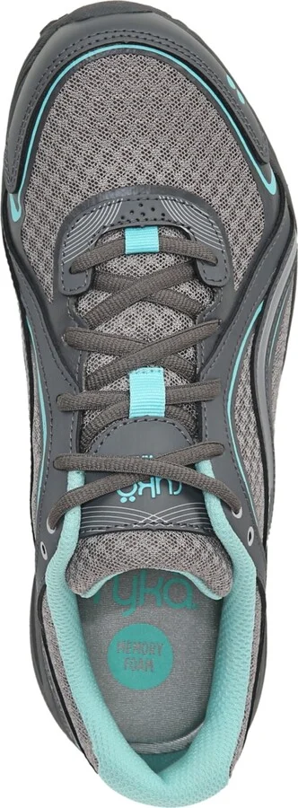 Ryka Women's Sky Walk Walking Shoes - Grey/Aqua Mesh/Leather - Image 4