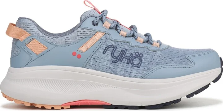 Ryka Women's Treetop Trail Walking Sneakers - Ashley Blue Leather/Mesh - Image 2