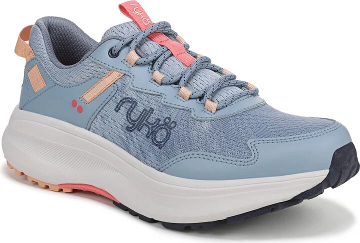 Ryka Women's Treetop Trail Walking Sneakers - Ashley Blue Leather/Mesh