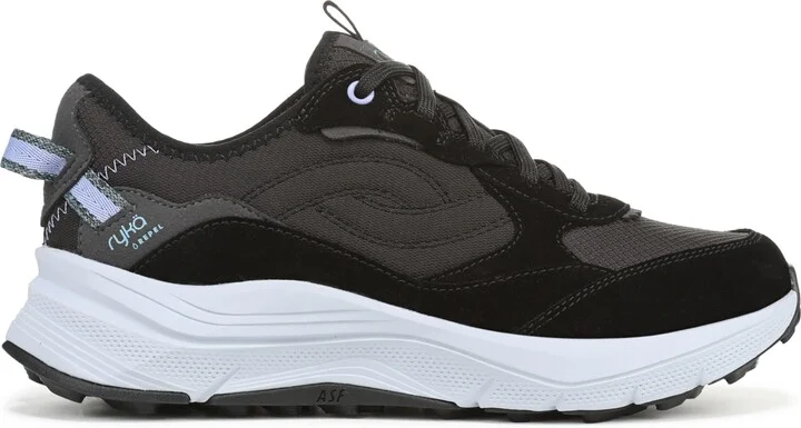 Ryka Women's Upside Tr Water-Repellant Trail Running Sneakers - Black Mesh/Suede/Fabric - Image 2