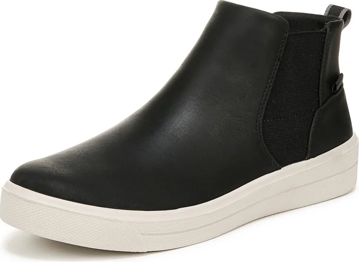 Ryka Womens Viv Boot Water Repellant Chelsea Boot Black Faux Leather 6 W