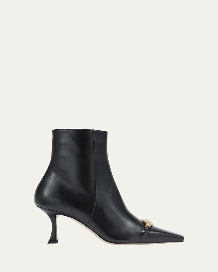 Ryker Leather Chain Ankle Booties