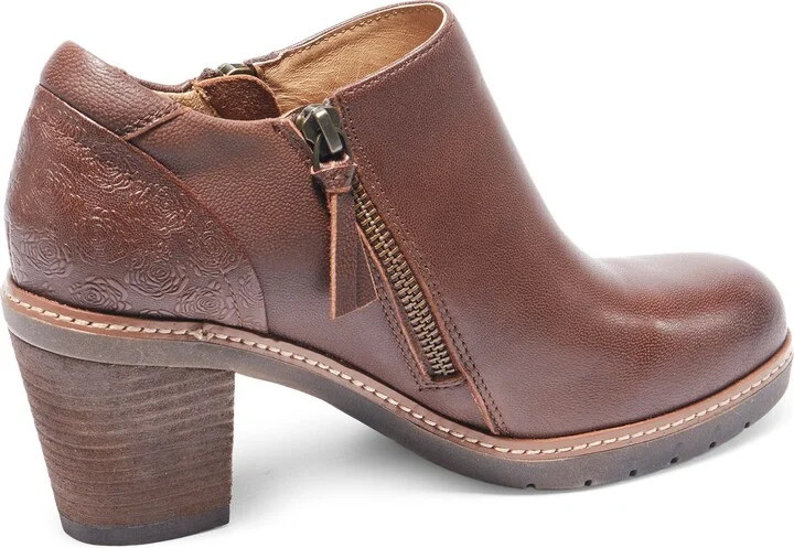 Rylee Floral Embossed Leather Bootie - Image 2