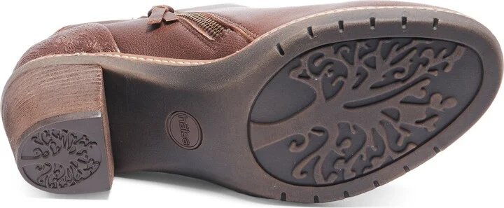 Rylee Floral Embossed Leather Bootie - Image 4