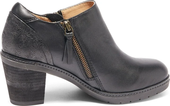 Rylee Floral Embossed Leather Bootie - Image 8