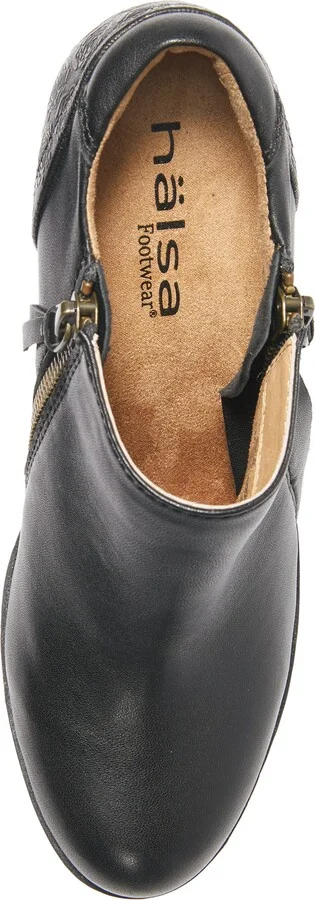 Rylee Floral Embossed Leather Bootie - Image 9
