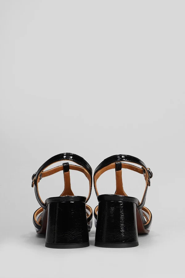 Ryona Sandals In Black Leather - Image 4