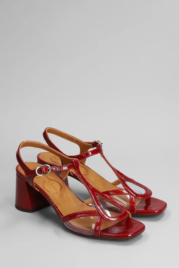 Ryona Sandals In Red Leather - Image 2