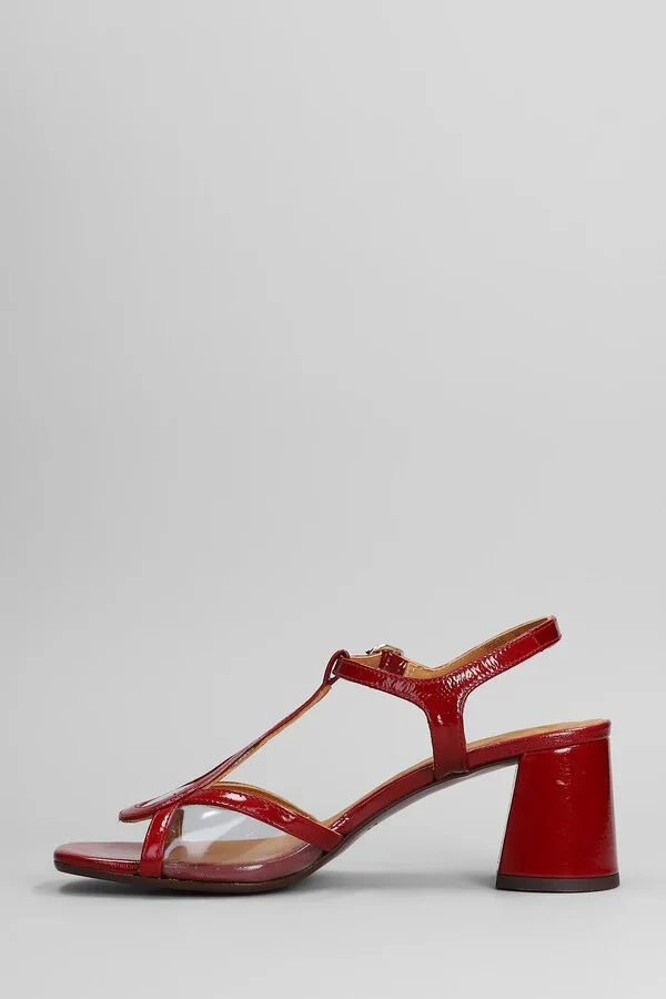 Ryona Sandals In Red Leather - Image 3