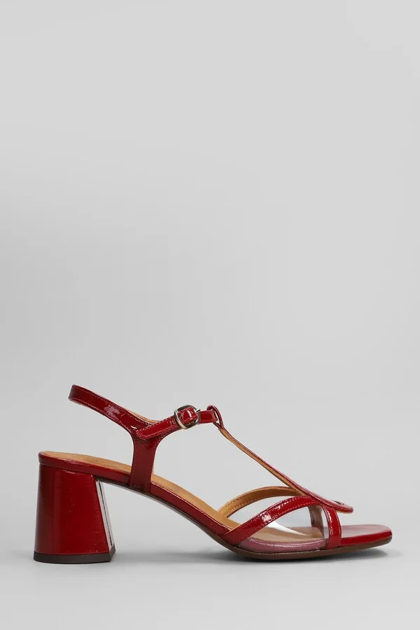 Ryona Sandals In Red Leather