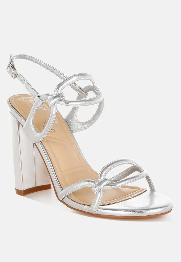 Ryzah Metallic Cut Out Chain Sandals - Image 2
