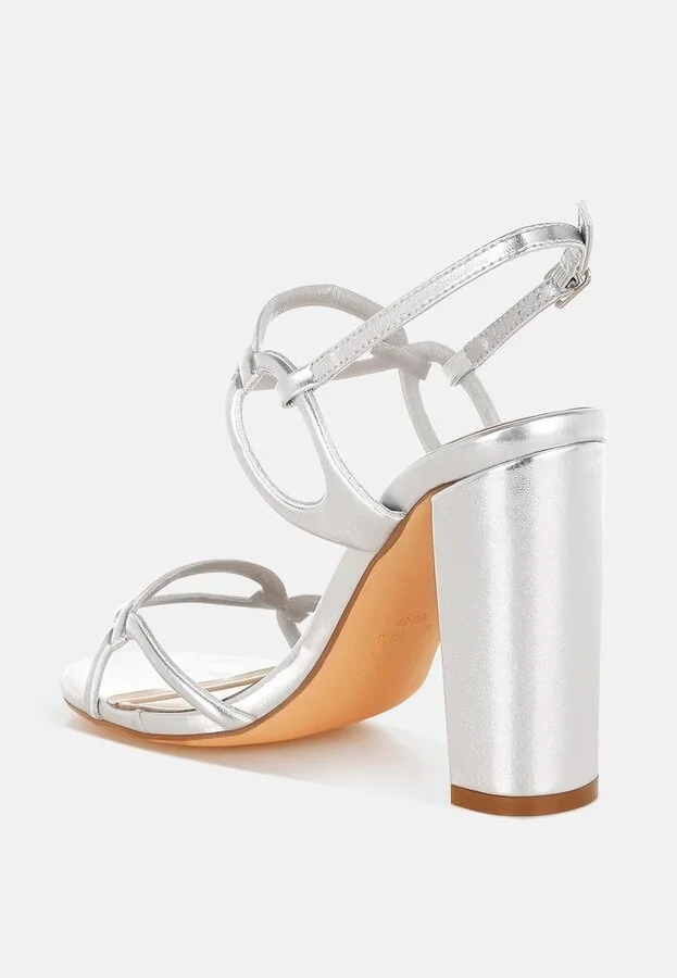 Ryzah Metallic Cut Out Chain Sandals - Image 3