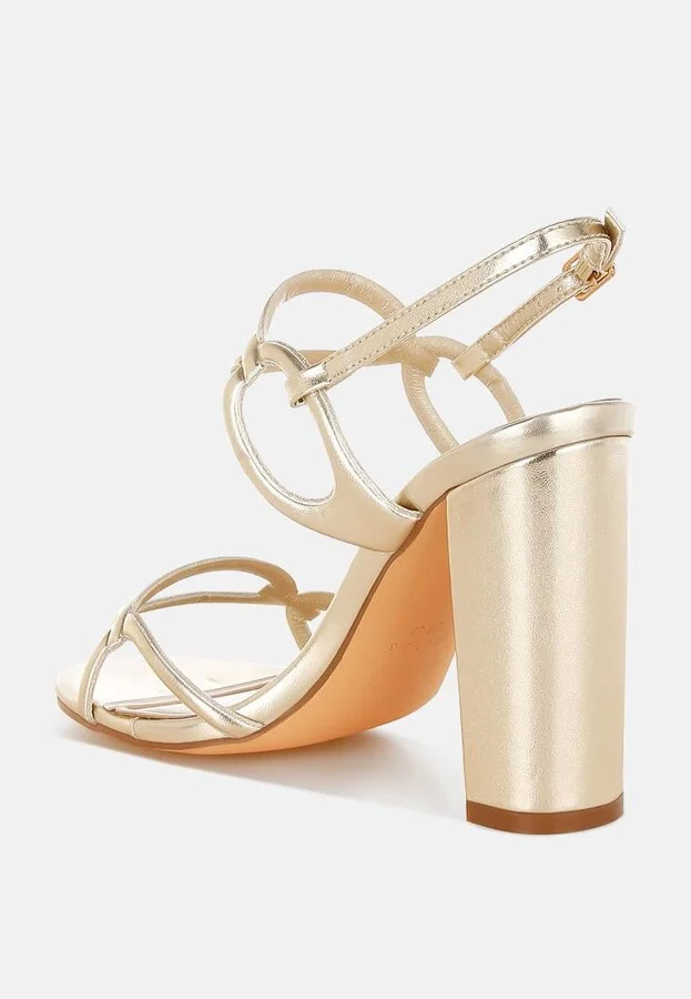 Ryzah Metallic Cut Out Chain Sandals - Image 5