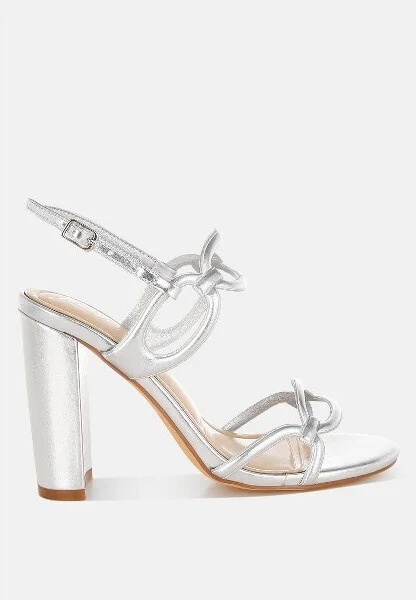 Ryzah Metallic Cut Out Chain Sandals Women