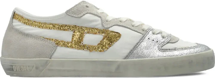 S-Leroji glitter-panel low sneakers