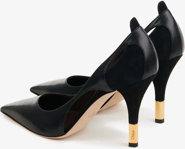 Saada 95 Leather and Suede Pumps - Image 2