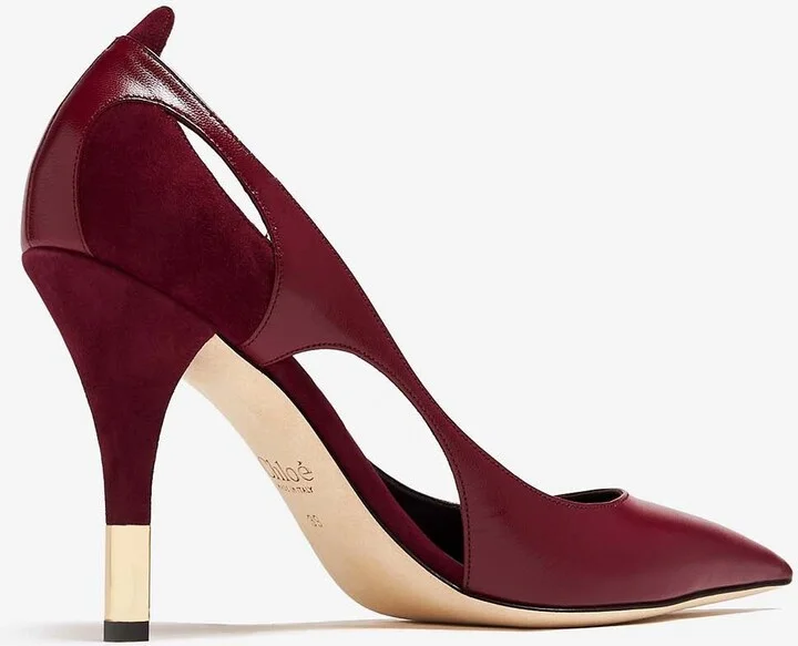 Saada 95 Leather and Suede Pumps - Image 2