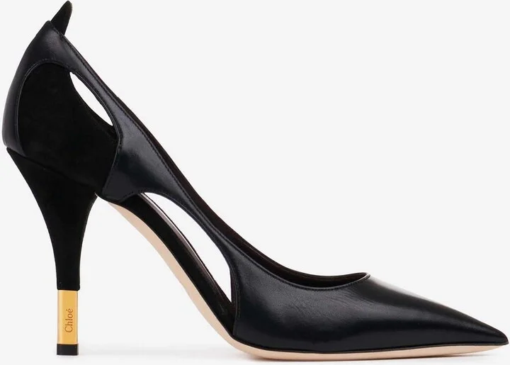 Saada 95 Leather and Suede Pumps