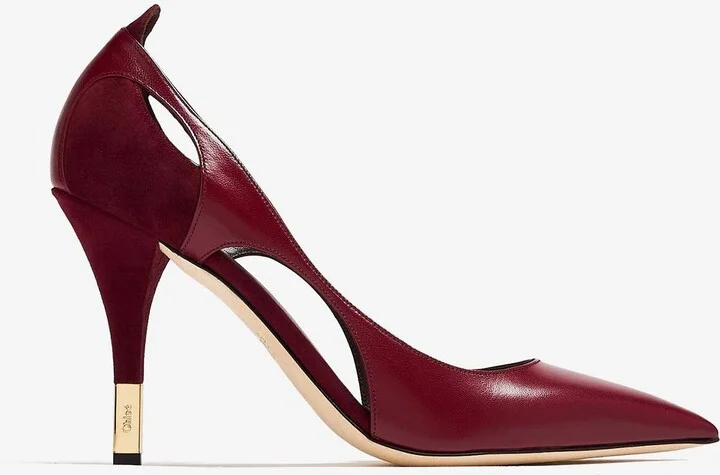 Saada 95 Leather and Suede Pumps