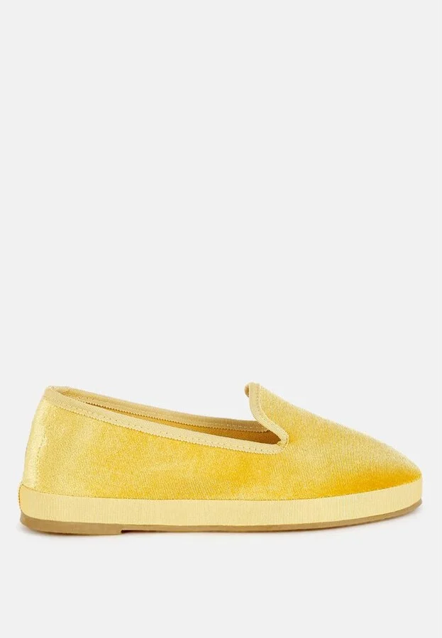 Saba Velvet Round Toe Slip-On Loafers - Image 2