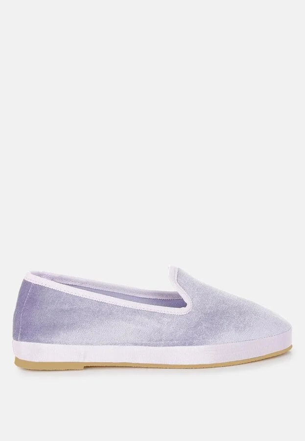 Saba Velvet Round Toe Slip-On Loafers - Image 4