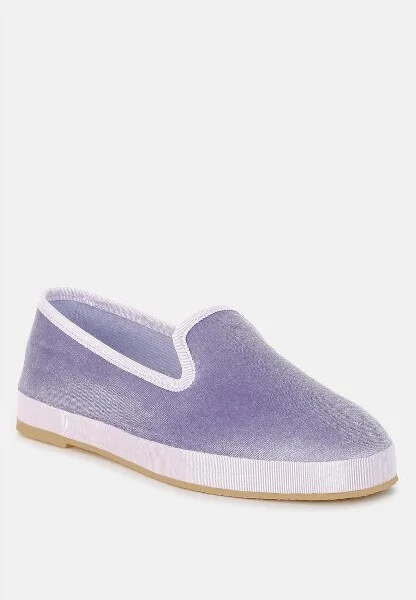 Saba Velvet Round Toe Slip-On Loafers Women - Image 2