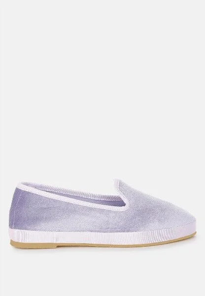 Saba Velvet Round Toe Slip-On Loafers Women
