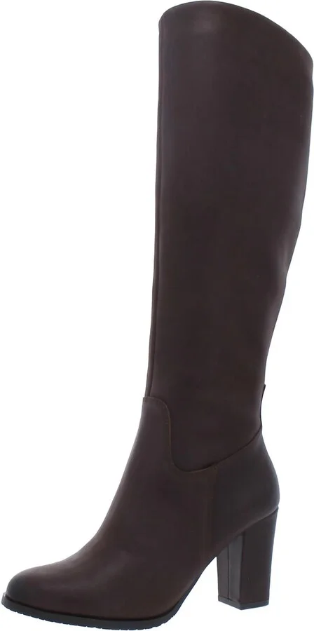 SABASTIN Womens Round toe Zipper closure Thigh-High Boots
