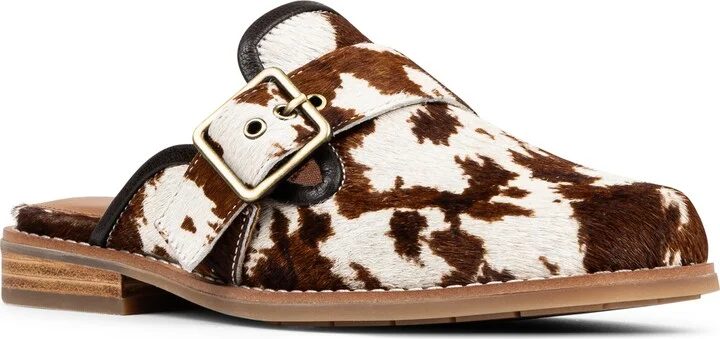 Sabel Genuine Calf Hair Buckle Mule