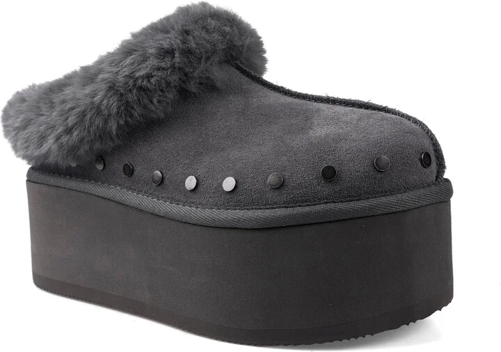 Sabi Faux Fur Platform Clog