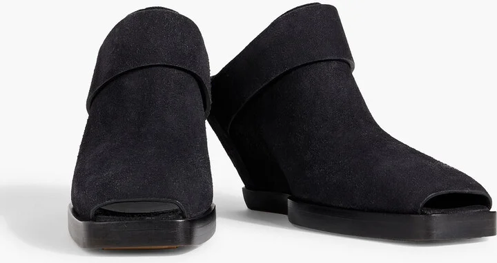 Sabot brushed-leather wedge mules - Image 2