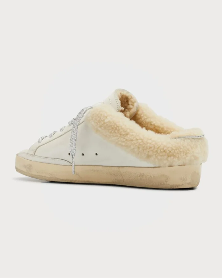 Sabot Leather Glitter Star Slide Sneakers - Image 2