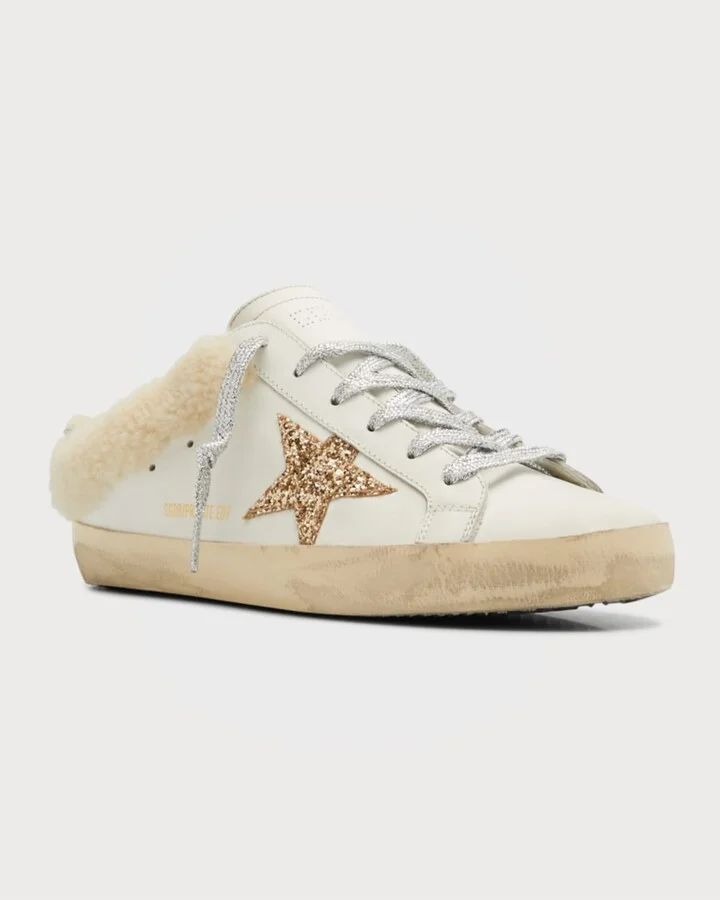 Sabot Leather Glitter Star Slide Sneakers - Image 5