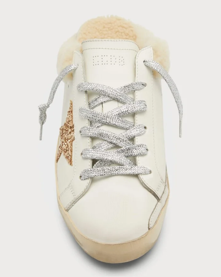 Sabot Leather Glitter Star Slide Sneakers - Image 8