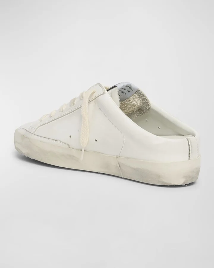 Sabot Mixed Leather Glitter Slide Sneakers - Image 4
